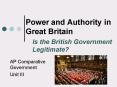 Power and Authority in Great Britain PowerPoint PPT Presentation