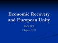 Economic Recovery and European Unity PowerPoint PPT Presentation