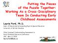 Putting the Pieces of the Puzzle Together: Working As a Cross-Disciplinary Team In Conducting Early Childhood Assessments PowerPoint PPT Presentation