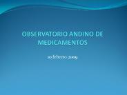 OBSERVATORIO ANDINO DE MEDICAMENTOS