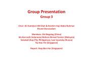 Group Presentation Group 3 Chair: Ali Hamdani HM Diah