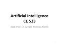 Artificial Intelligence CE 533 PowerPoint PPT Presentation