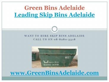 Best Skip Bins Adelaide