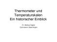 Thermometer und Temperaturskalen Ein historischer Einblick PowerPoint PPT Presentation
