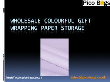 Classic Coloured Gift Wrapping Paper at Wholesale Prices