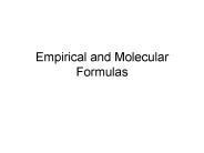 Empirical and Molecular Formulas