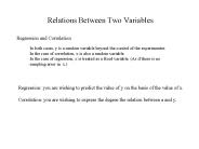 Relations Between Two Variables