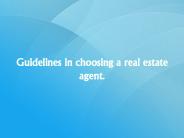 How to choose a Real Estate Agent