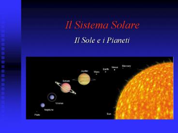 Il Sistema Solare