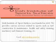 Seasonal Maintenance of Sports Turf