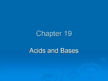 Acids and Bases