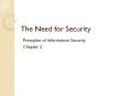 The Need for Security PowerPoint PPT Presentation
