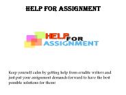 Help For Assignment