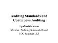 Auditing Standards and Continuous Auditing PowerPoint PPT Presentation