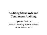 Auditing Standards and Continuous Auditing