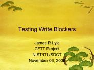 Testing Write Blockers