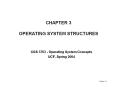 CHAPTER 3 OPERATING SYSTEM STRUCTURES PowerPoint PPT Presentation