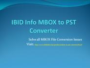 IBID Info MBOX to PST Converter