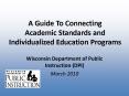 A Guide To Connecting Academic Standards and Individualized Education Programs PowerPoint PPT Presentation