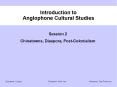 Introduction to Anglophone Cultural Studies PowerPoint PPT Presentation