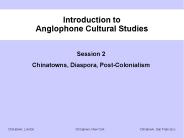 Introduction to Anglophone Cultural Studies