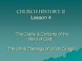 CHURCH HISTORY II Lesson 4   PowerPoint PPT Presentation