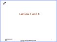 Lecture 7 and 8 PowerPoint PPT Presentation
