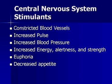 Central Nervous System Stimulants