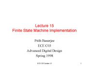 Lecture 15 Finite State Machine Implementation