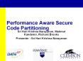 Performance Aware Secure Code Partitioning PowerPoint PPT Presentation