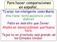 Para hacer comparaciones en espa PowerPoint PPT Presentation