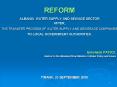 REFORM ALBANIA WATER SUPPLY AND SEWAGE SECTOR AFTER,  THE TRANSFER PROCESS OF WATER SUPPLY AND SEWERAGE COMPANIES  TO LOCAL GOVERNMENT AUTHORITIES. PowerPoint PPT Presentation