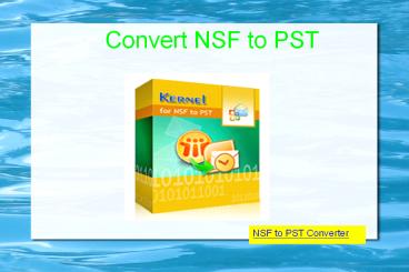NSF to PST Converter