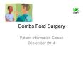 Combs Ford Surgery PowerPoint PPT Presentation