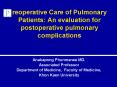 reoperative Care of Pulmonary Patients: An evaluation for postoperative pulmonary complications PowerPoint PPT Presentation