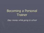 Becoming a Personal Trainer