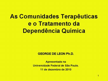 As Comunidades Terap