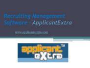 Online Recruiting Software Solution - www.applicantextra.com