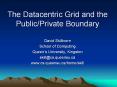 The Datacentric Grid and the Public/Private Boundary PowerPoint PPT Presentation