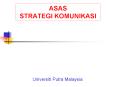 ASAS STRATEGI KOMUNIKASI PowerPoint PPT Presentation
