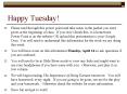 Happy Tuesday! PowerPoint PPT Presentation