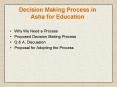 Decision Making Process in Asha for Education PowerPoint PPT Presentation