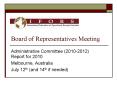 Board of Representatives Meeting PowerPoint PPT Presentation