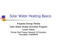 Solar Water Heating Basics PowerPoint PPT Presentation