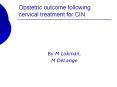 Obstetric outcome following cervical treatment for CIN PowerPoint PPT Presentation