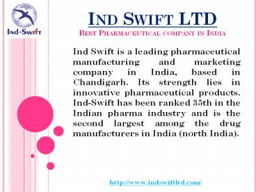 pharma Company in India 2014 | IndSwift