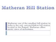 Matheran Hill Station
