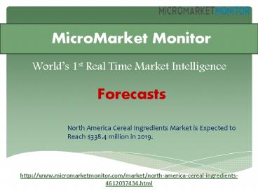 North America Cereal Ingredients Market