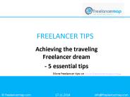 Achieving the traveling Freelancer dream, 5 essential tips