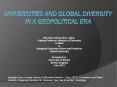 Universities and Global Diversity in a Geopolitical Era PowerPoint PPT Presentation